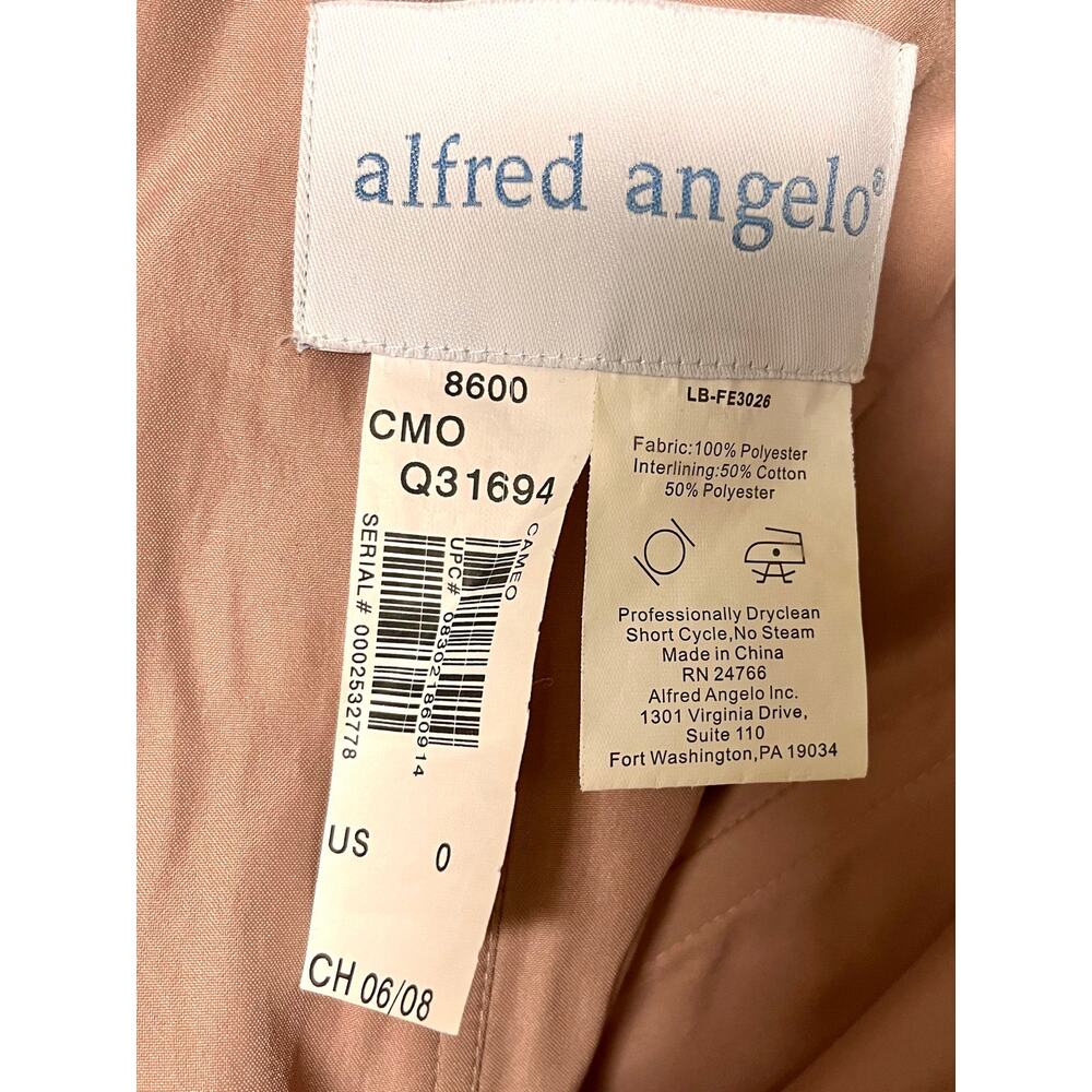 Alfred Angelo Blush Pink Tulle Rosette Halter Cocktail Dress Prom Formal Sz 0 - Picture 6 of 11